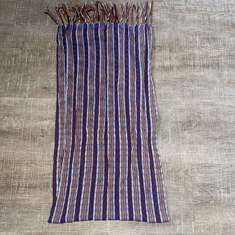Yellow/Blue Red Large Oversized Rectangular  Shawl Wrap Scarf 59”x15” NEW